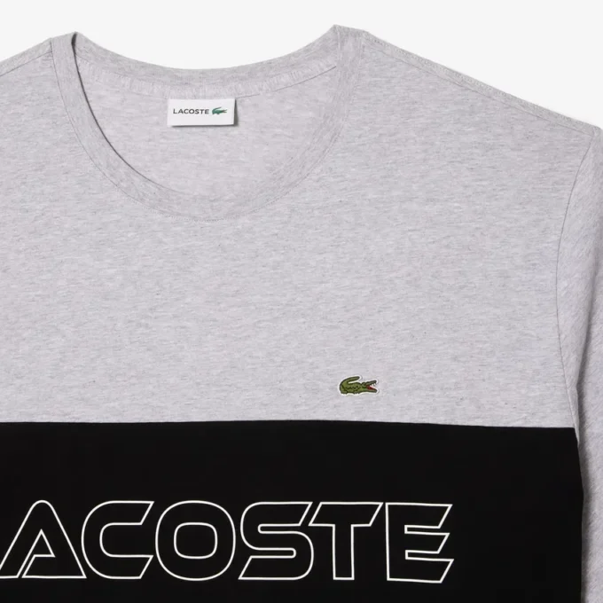 Jersey-T-shirt i stor storlek för män med färgblock