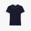 Jersey-T-shirt med kontrastkant för dam