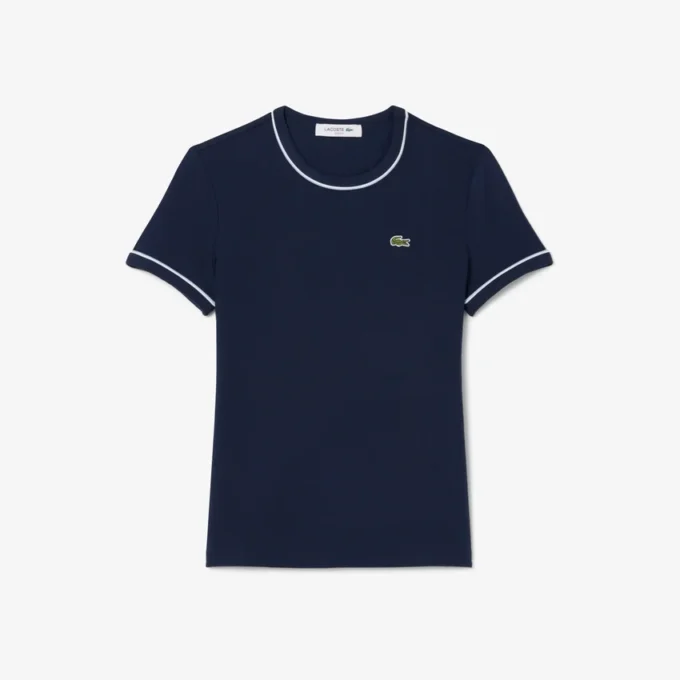 Jersey-T-shirt med kontrastkant för dam Jersey-T-shirt med kontrastkant för dam