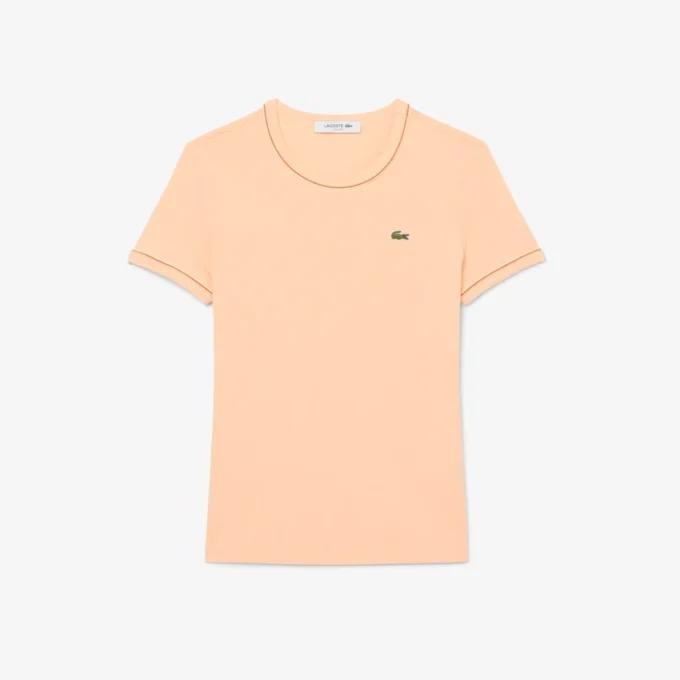 Jersey-T-shirt med kontrastkant för dam Jersey-T-shirt med kontrastkant för dam