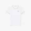 Jersey-T-shirt med kontrastkant för dam