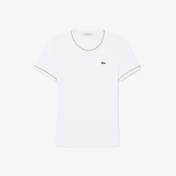 Jersey-T-shirt med kontrastkant för dam