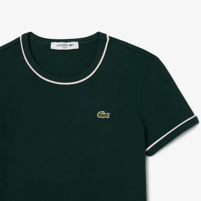 Jersey-T-shirt med kontrastkant för dam Jersey-T-shirt med kontrastkant för dam