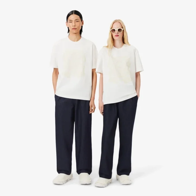 Joggingbyxor i denim från catwalken Joggingbyxor i denim från catwalken