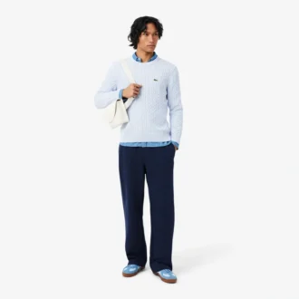 Joggingbyxor i fleece med lös passform