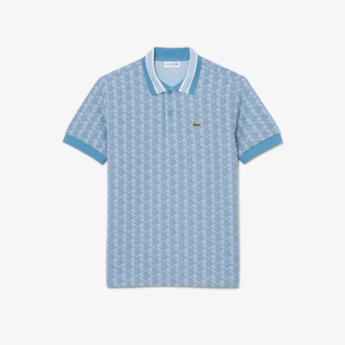 Klassisk pikétröja för män med monogram Klassisk pikétröja för män med monogram