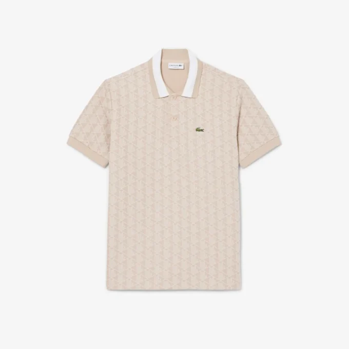 Klassisk pikétröja för män med monogram Klassisk pikétröja för män med monogram