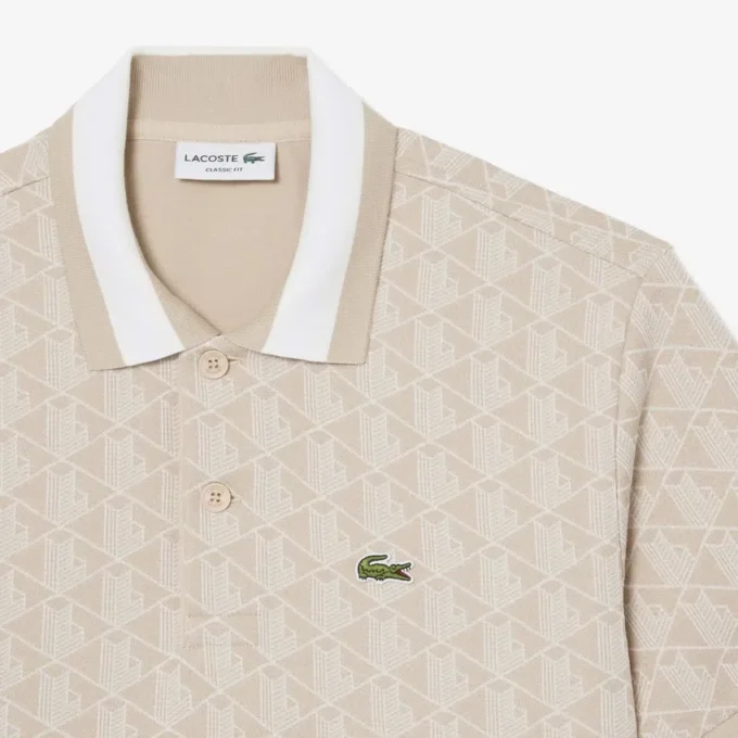 Klassisk pikétröja för män med monogram Klassisk pikétröja för män med monogram