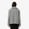 Kort oversized peacoat i ullblandning för dam Kort oversized peacoat i ullblandning för dam