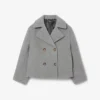 Kort oversized peacoat i ullblandning för dam Kort oversized peacoat i ullblandning för dam