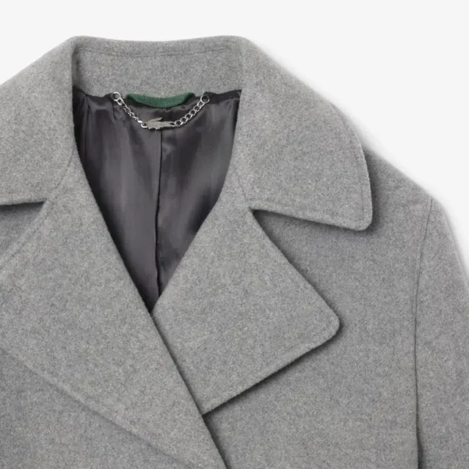 Kort oversized peacoat i ullblandning för dam Kort oversized peacoat i ullblandning för dam