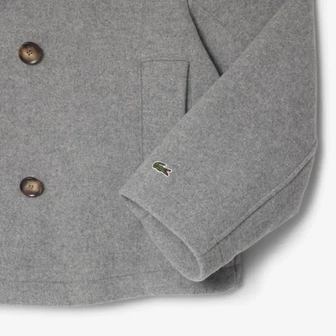 Kort oversized peacoat i ullblandning för dam Kort oversized peacoat i ullblandning för dam
