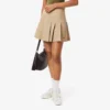 Kort plisserad kjol i stretchbomull för dam Kort plisserad kjol i stretchbomull för dam