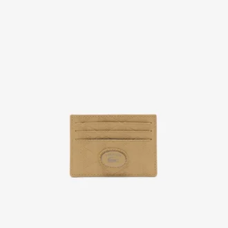 Kortfodral i läder med monogram