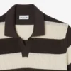 Kortärmad randig pikétröja med polokrage Kortärmad randig pikétröja med polokrage