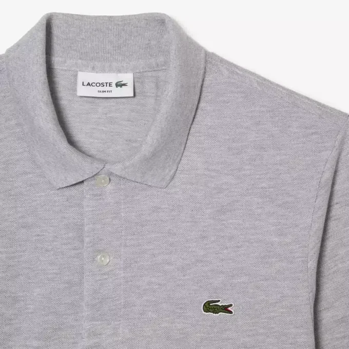 L.12.12 långärmad pikétröja i slim fit för herr L.12.12 långärmad pikétröja i slim fit för herr