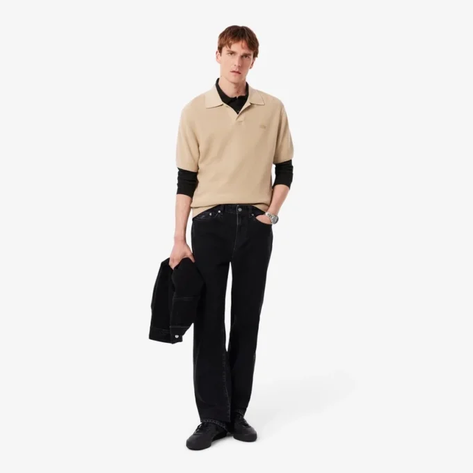 L.12.12 långärmad pikétröja i slim fit för herr L.12.12 långärmad pikétröja i slim fit för herr