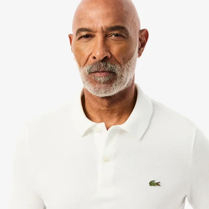 L.12.12 långärmad pikétröja i slim fit för herr L.12.12 långärmad pikétröja i slim fit för herr
