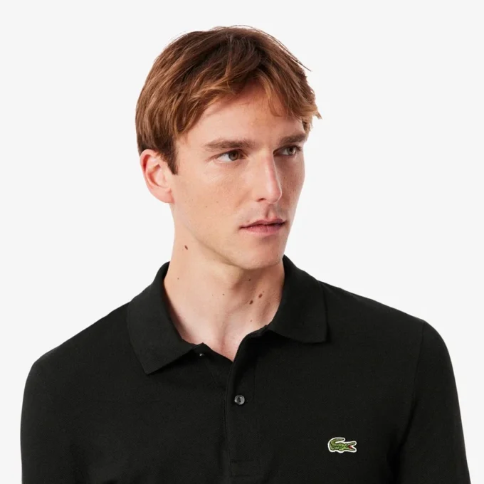 L.12.12 långärmad pikétröja i slim fit för herr L.12.12 långärmad pikétröja i slim fit för herr