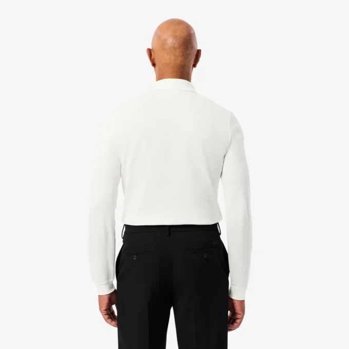 L.12.12 långärmad pikétröja i slim fit för herr L.12.12 långärmad pikétröja i slim fit för herr