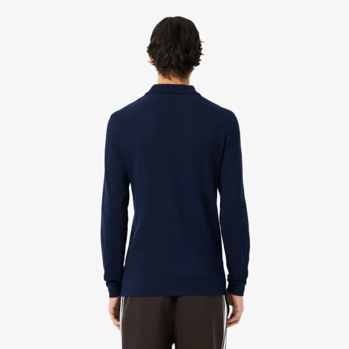 L.12.12 långärmad pikétröja i slim fit för herr L.12.12 långärmad pikétröja i slim fit för herr