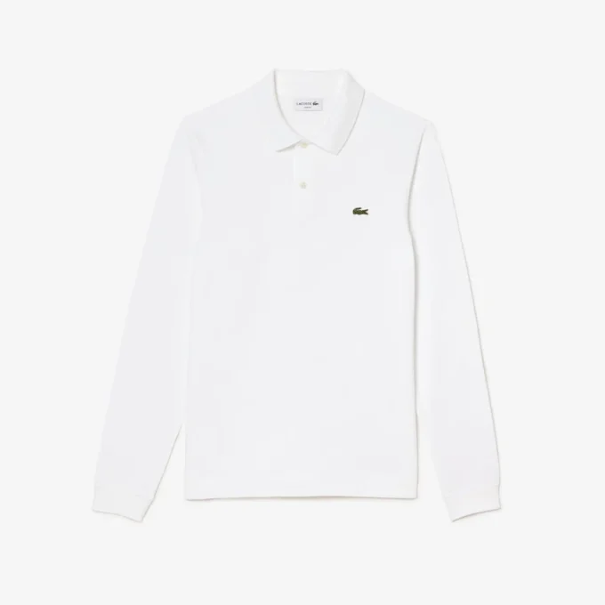 L.12.12 långärmad pikétröja i slim fit för herr L.12.12 långärmad pikétröja i slim fit för herr