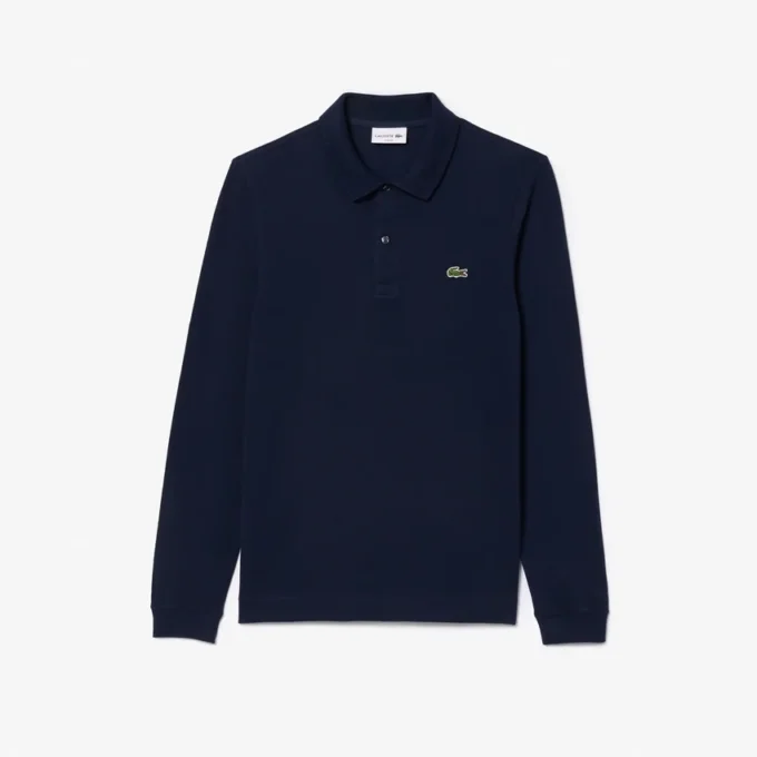 L.12.12 långärmad pikétröja i slim fit för herr L.12.12 långärmad pikétröja i slim fit för herr