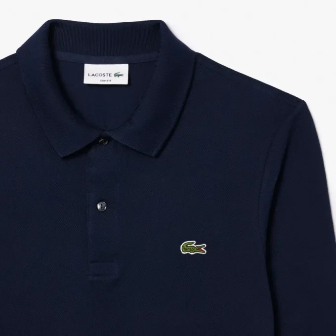 L.12.12 långärmad pikétröja i slim fit för herr L.12.12 långärmad pikétröja i slim fit för herr