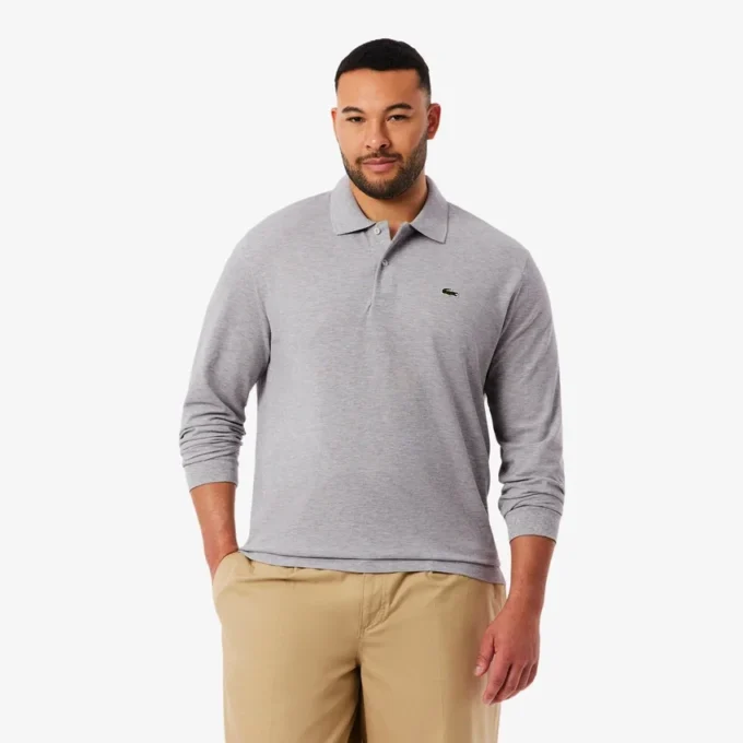 L.12.12-pikétröja med långa ärmar i klassisk passform för herr L.12.12-pikétröja med långa ärmar i klassisk passform för herr