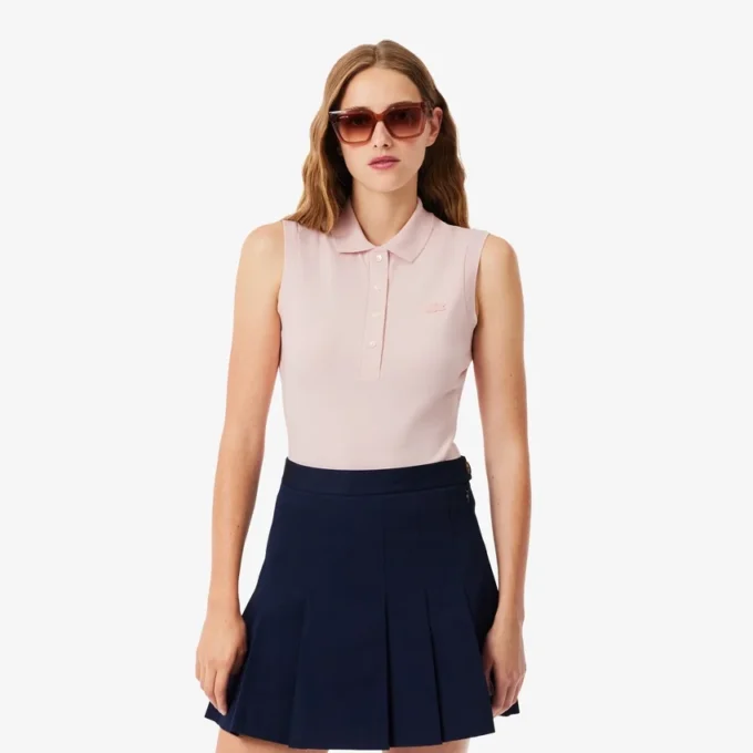L.12.D ärmlös stretchpolo i slim fit för dam L.12.D ärmlös stretchpolo i slim fit för dam