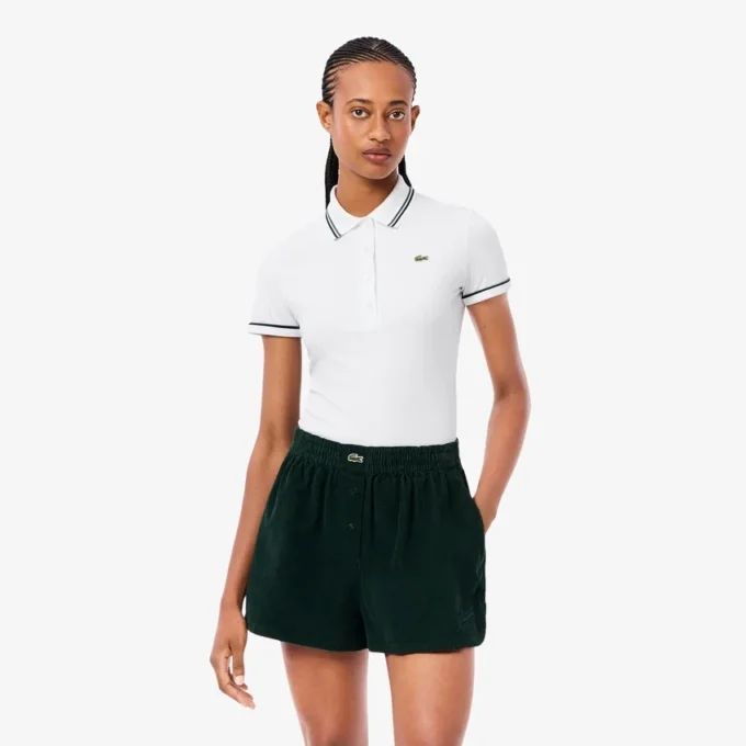 L.12.D Slim Fit Pikétröja med detaljer för dam L.12.D Slim Fit Pikétröja med detaljer för dam