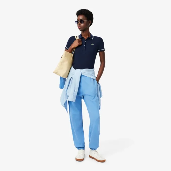 L.12.D Slim Fit Pikétröja med detaljer för dam