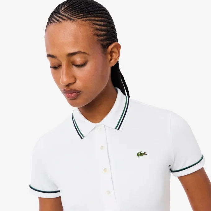 L.12.D Slim Fit Pikétröja med detaljer för dam L.12.D Slim Fit Pikétröja med detaljer för dam