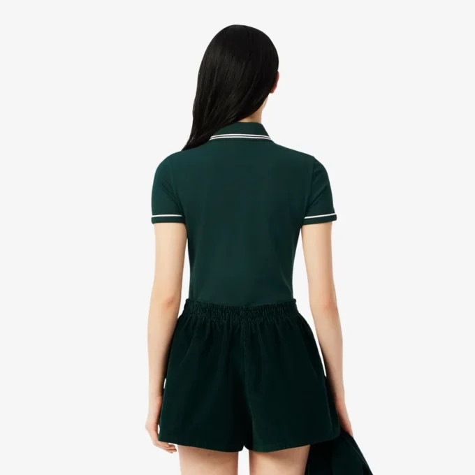 L.12.D Slim Fit Pikétröja med detaljer för dam