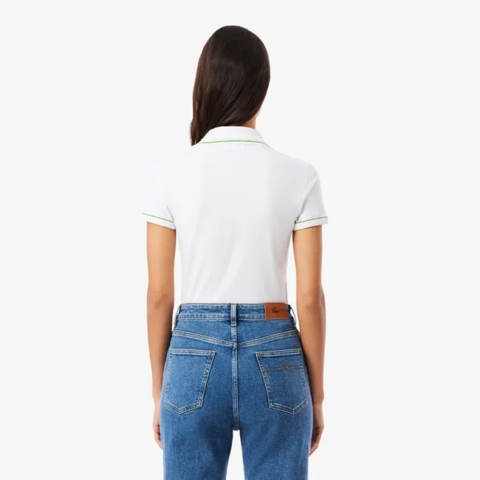L.12.D Slim Fit Pikétröja med detaljer för dam L.12.D Slim Fit Pikétröja med detaljer för dam