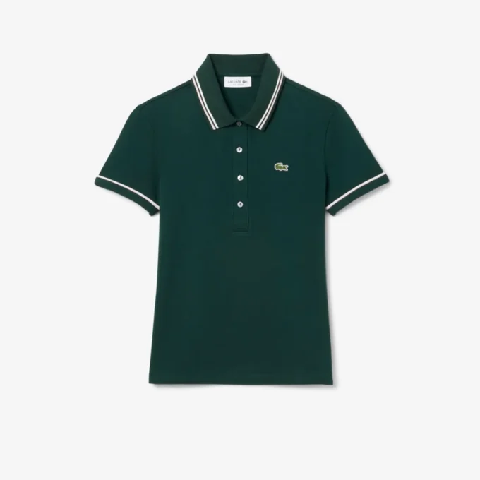 L.12.D Slim Fit Pikétröja med detaljer för dam