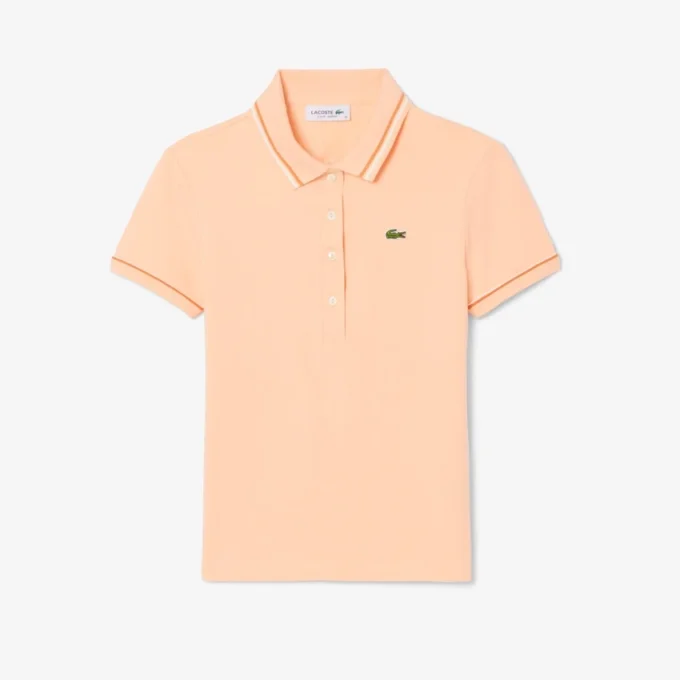 L.12.D Slim Fit Pikétröja med detaljer för dam L.12.D Slim Fit Pikétröja med detaljer för dam