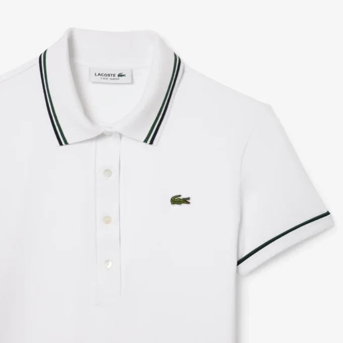 L.12.D Slim Fit Pikétröja med detaljer för dam L.12.D Slim Fit Pikétröja med detaljer för dam