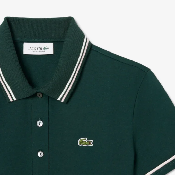 L.12.D Slim Fit Pikétröja med detaljer för dam