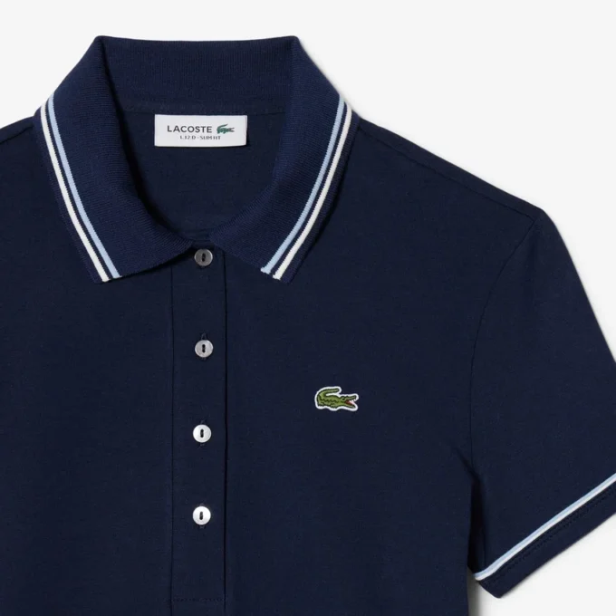 L.12.D Slim Fit Pikétröja med detaljer för dam