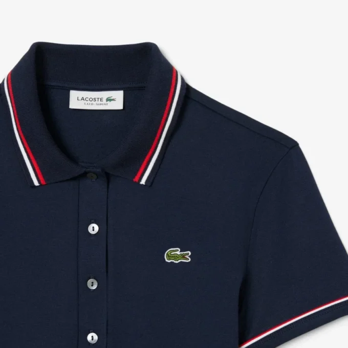 L.12.D Slim Fit Pikétröja med detaljer för dam