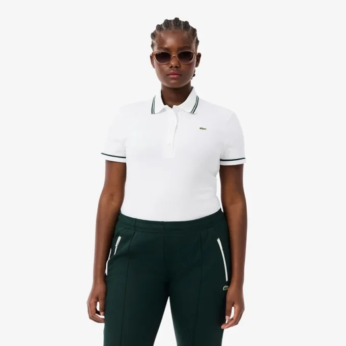 L.12.D Slim Fit Pikétröja med detaljer för dam L.12.D Slim Fit Pikétröja med detaljer för dam