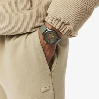 Lacoste.12.12 Automatisk läderklocka