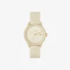 Lacoste.12.12 Go 3-visare champagnefärgad silikonklocka