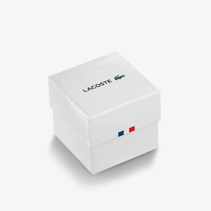 Lacoste.12.12 Go 3-visare champagnefärgad silikonklocka