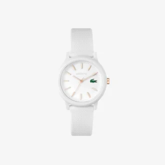 Lacoste.12.12 Vit klocka med silikonarmband