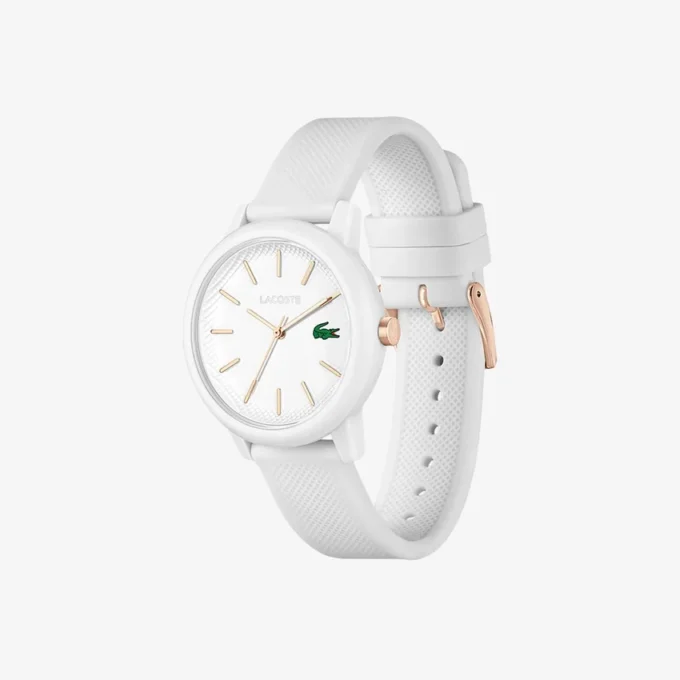 Lacoste.12.12 Vit klocka med silikonarmband