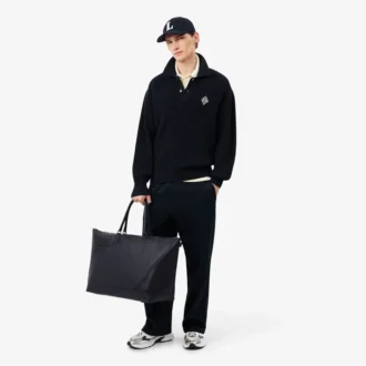 Lacoste Club Weekendväska i kornat läder