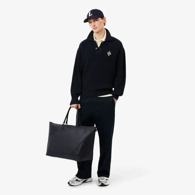 Lacoste Club Weekendväska i kornat läder