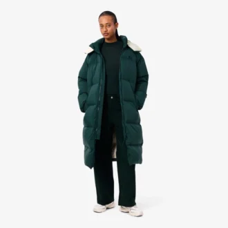 Lång oversized dunjacka för dam
